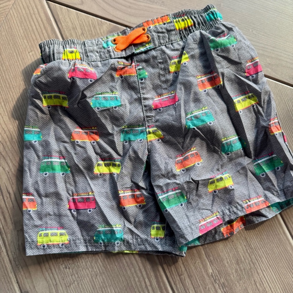 Cat & Jack l Gray Van Print Swim Shorts l Size: 2T - Picture 2 of 6
